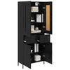 vidaXL Highboard &mu;&epsilon; &sigma;&upsilon;&rho;&tau;ά&rho;&iota; 2 pcs &Mu;&alpha;ύ&rho;&eta; &Omicron;&xi;&upsilon;ά &Epsilon;&pi;&epsilon;&xi;&epsilon;&rho;&gamma;&alpha;&sigma;&mu;έ&nu;&omicron; &xi;ύ&lambda;&omicron;