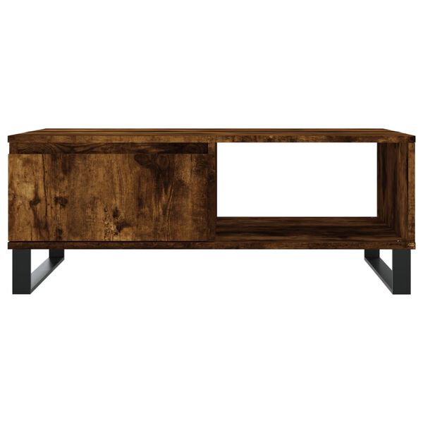 vidaXL Τραπεζάκι Σαλονιού Καπνιστή Δρυς 90x60x35εκ. Επεξεργασμ. Ξύλο