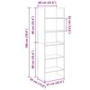 vidaXL Βιβλιοθήκη Λευκή 60 x 35 x 180 εκ. από Επεξ. Ξύλο