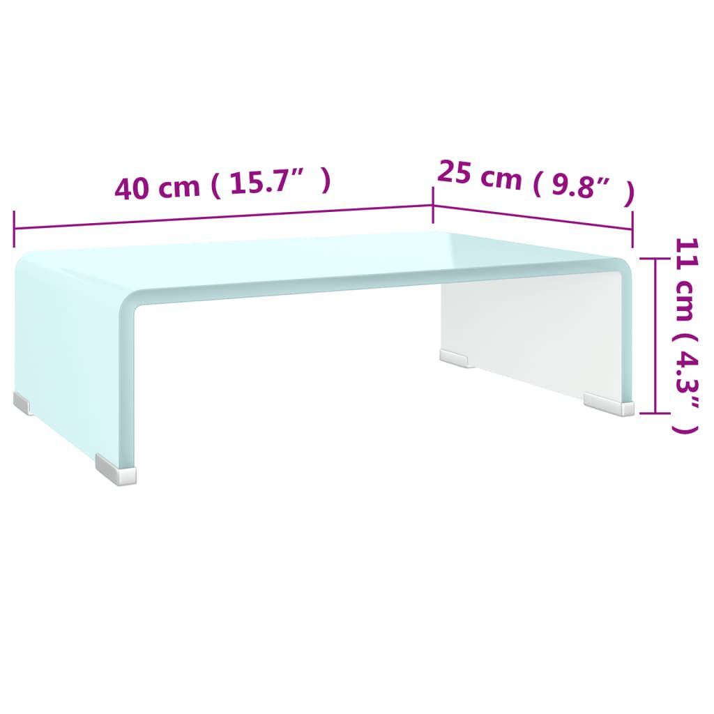 vidaXL Βάση Τηλεόρασης/Οθόνης Πράσινη 40 x 25 x 11 εκ. Γυάλινη