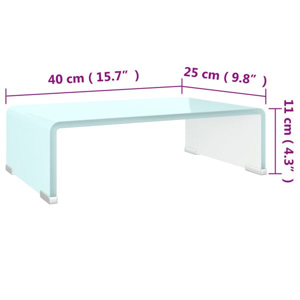 vidaXL Βάση Τηλεόρασης/Οθόνης Πράσινη 40 x 25 x 11 εκ. Γυάλινη