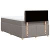 vidaXL Κρεβάτι Boxspring με Στρώμα Taupe 120x190 εκ. Υφασμάτινο