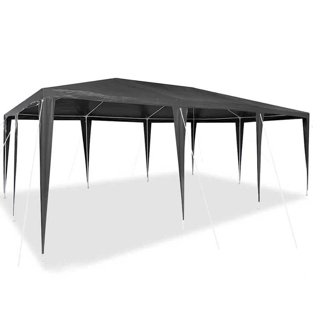 vidaXL Σκηνή Πάρτυ Γκρι και Λευκό 600 x 400 x 266 εκ