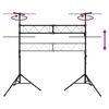 vidaXL Βάση Φωτισμού Μαύρη 338 x 115 x (180-300) εκ. Ατσάλινη