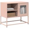 vidaXL Έπιπλο Τηλεόρασης Ροζ 68 x 39 x 60,5 εκ. από Χάλυβα
