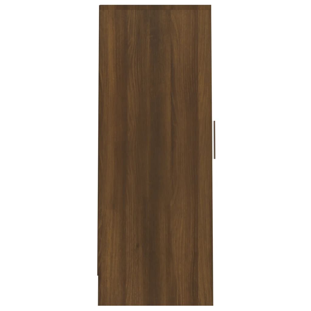 vidaXL Παπουτσοθήκη Καφέ Δρυς 32 x 35 x 92 εκ. από Επεξεργασμένο Ξύλο