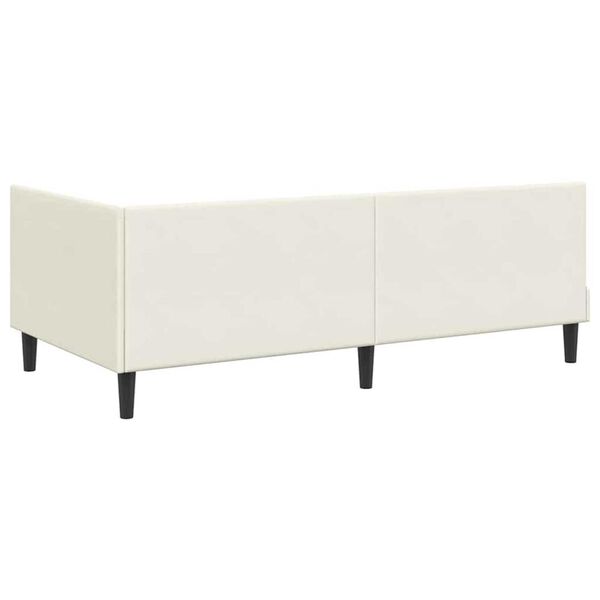 vidaXL Κρεβάτι Γωνίας με κεφαλάρι Κρεμ 90 x 190 cm Βελούδο