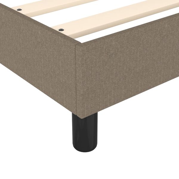 vidaXL Σκελετός Κρεβατιού Χωρίς Στρώμα Taupe 200x200 εκ.Υφασμάτινο