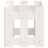 vidaXL Ζαρντινιέρα με Σχέδιο Φράχτη Λευκή 60 x 30 x 30 εκ. Μασίφ Πεύκο