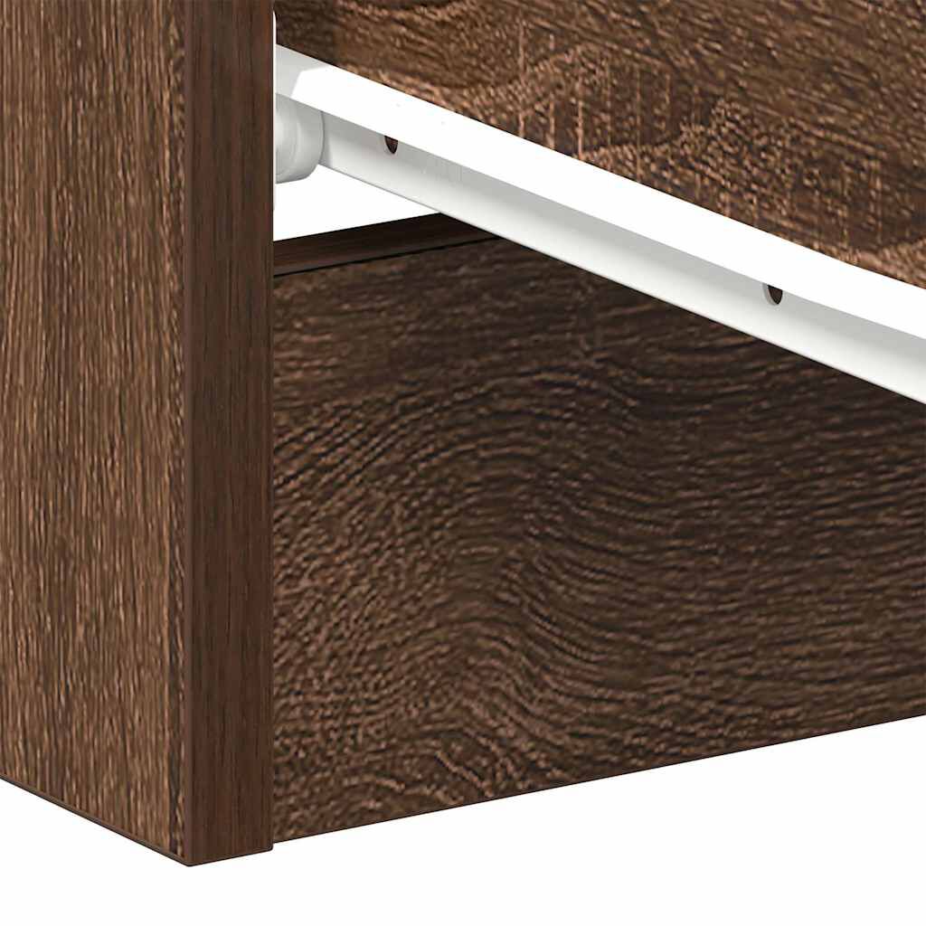 vidaXL Κομοδίνο Καπνιστή Δρυς 38x35x56 εκ. από Επεξεργασμένο Ξύλο