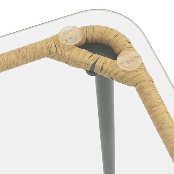 vidaXL Τραπέζι Κήπου Φυσικό 80 x 40 x 45 εκ. Πολυ ράταν