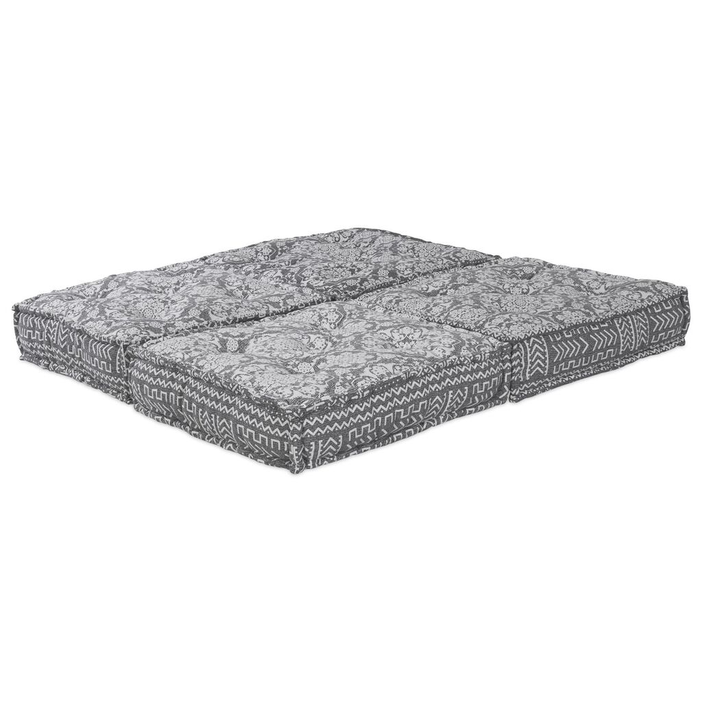 vidaXL Καναπές Pouffe Modular 2 Θέσεων Αλλάζει Σχήμα Ανοιχτό Γκρι Υφασμάτινος