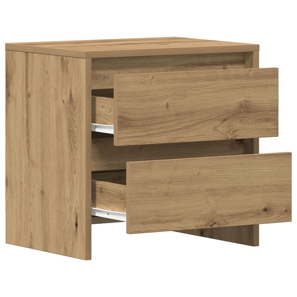 vidaXL Κομοδίνο 2 τεμ Καλλιτεχνική Δρυς 45x34x44,5 εκ Επεξεργασμένο ξύλο