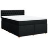 vidaXL &Kappa;&rho;&epsilon;&beta;ά&tau;&iota; Boxspring &mu;&epsilon; &Sigma;&tau;&rho;ώ&mu;&alpha; &Mu;&alpha;ύ&rho;&omicron; 140x190 &epsilon;&kappa;. &Upsilon;&phi;&alpha;&sigma;&mu;ά&tau;&iota;&nu;&omicron;