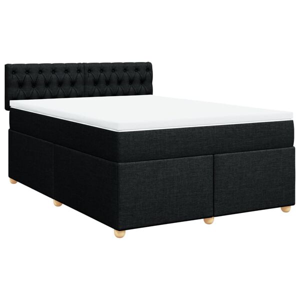 vidaXL &Kappa;&rho;&epsilon;&beta;ά&tau;&iota; Boxspring &mu;&epsilon; &Sigma;&tau;&rho;ώ&mu;&alpha; &Mu;&alpha;ύ&rho;&omicron; 140x190 &epsilon;&kappa;. &Upsilon;&phi;&alpha;&sigma;&mu;ά&tau;&iota;&nu;&omicron;