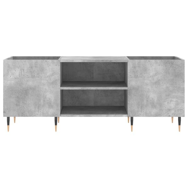 vidaXL Δισκοθήκη Γκρι Σκυροδέματος 121x38x48 εκ. Επεξεργασμένο Ξύλο