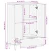 vidaXL Highboard 60x33x100 cm μασίφ ξύλο Mango