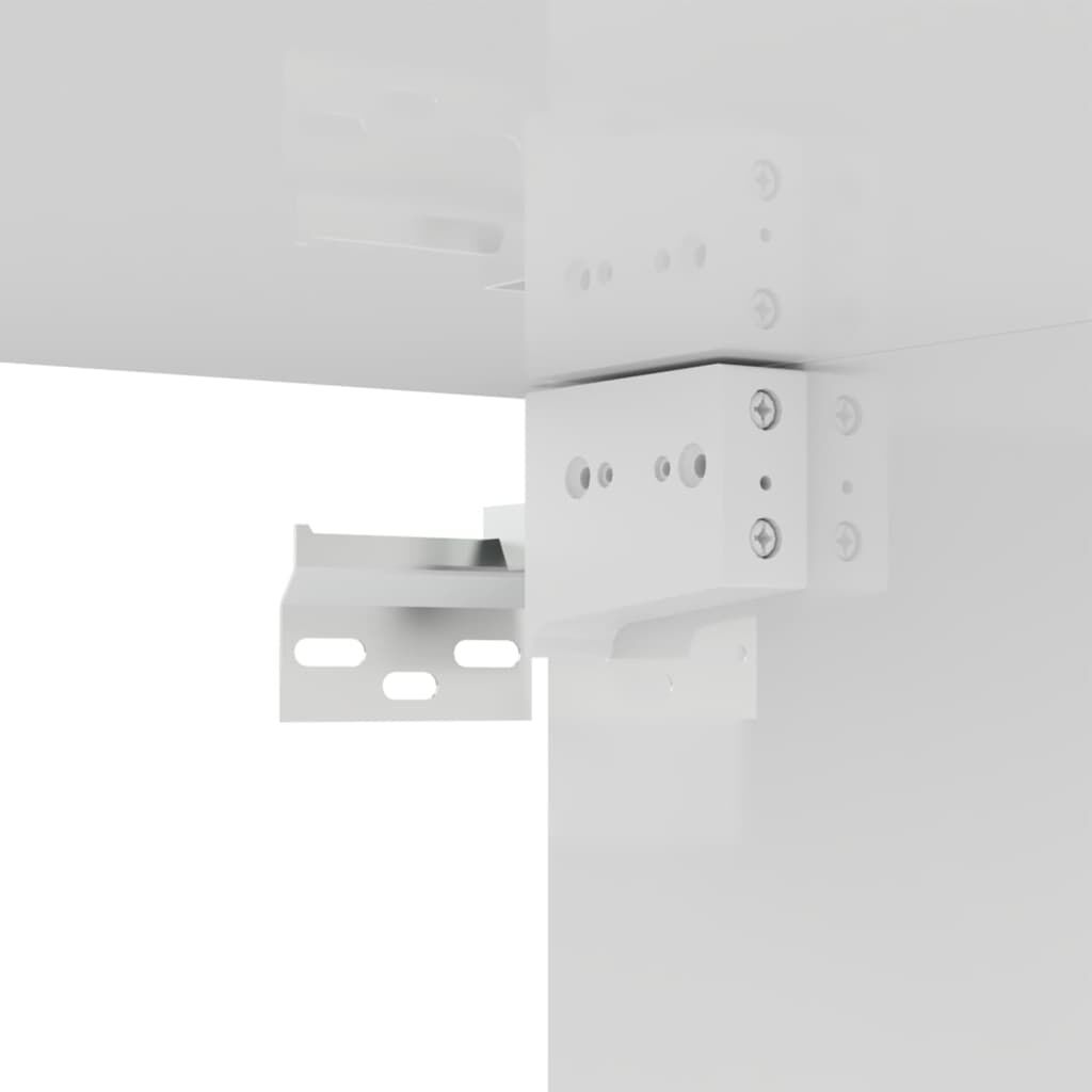 vidaXL Έπιπλο Τηλεόρασης Γυαλιστερό Λευκό 80x30x30 εκ. από Επεξ. Ξύλο
