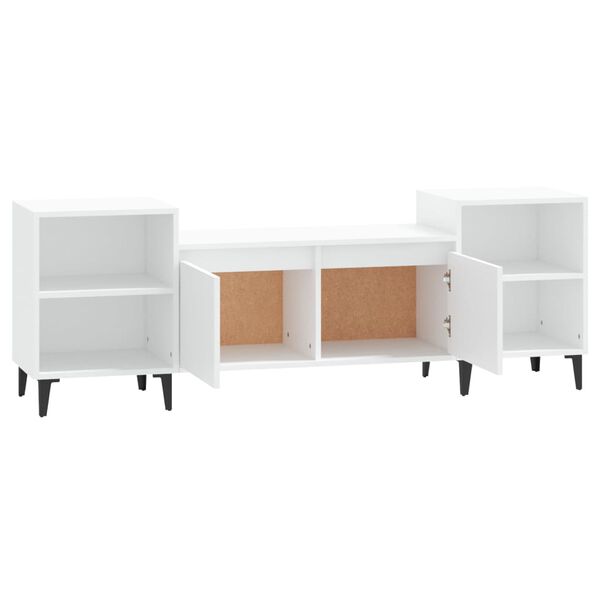 vidaXL Έπιπλο Τηλεόρασης Λευκό 160 x 35 x 55 εκ. Επεξεργασμένο Ξύλο