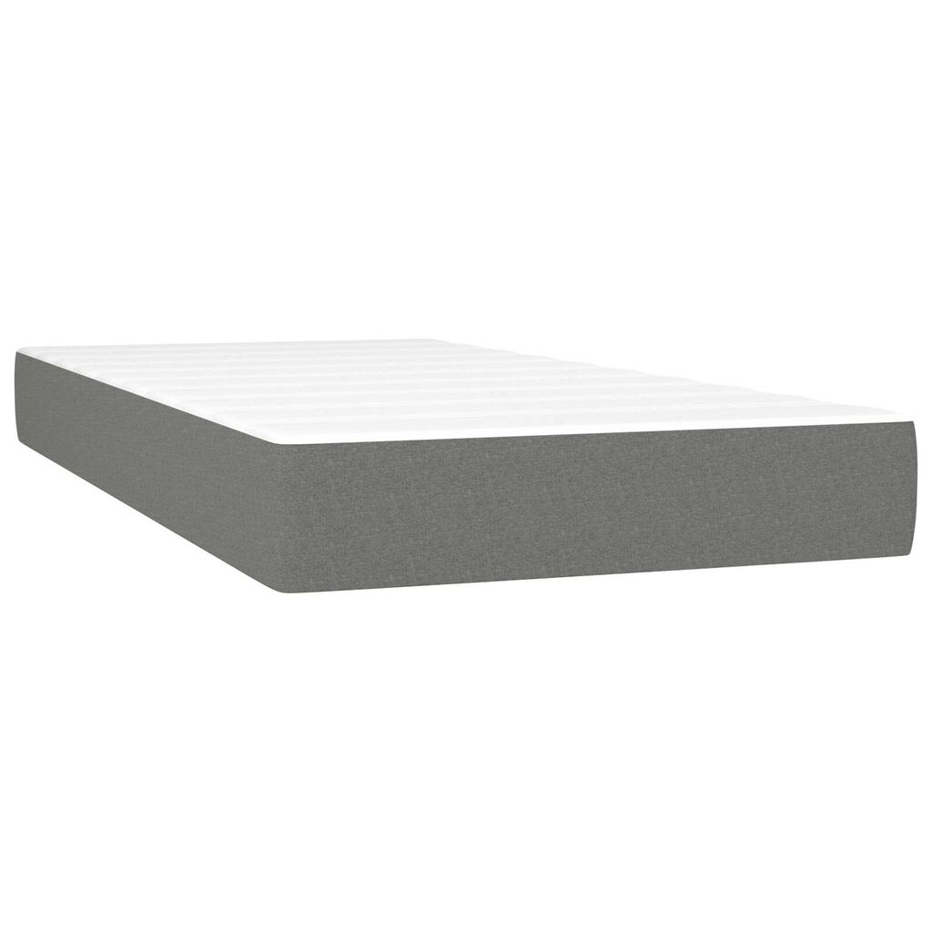 vidaXL Στρώμα με Pocket Springs Σκούρο Γκρι 120x190x20 εκ. Υφασμάτινο