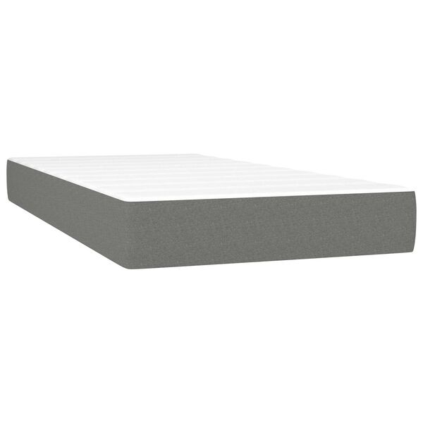 vidaXL Στρώμα με Pocket Springs Σκούρο Γκρι 120x190x20 εκ. Υφασμάτινο