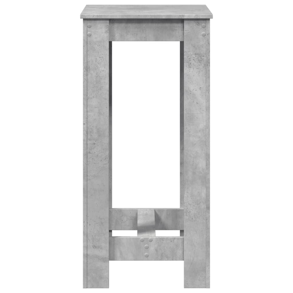 vidaXL Τραπέζι Μπαρ Γκρι Σκυροδέματος 51x50x103,5 εκ. Επεξ. Ξύλο