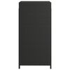 vidaXL Κάδος Απορριμάτων Μαύρος 40 x 40 x 80 εκ. από Συνθετικό Ρατάν