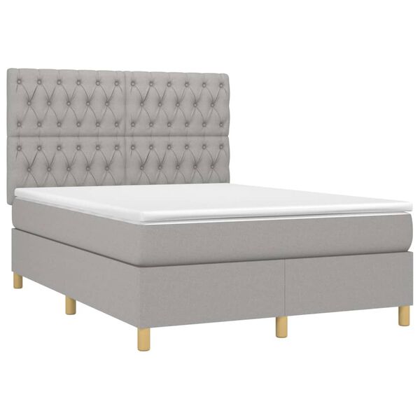 vidaXL &Kappa;&rho;&epsilon;&beta;ά&tau;&iota; Boxspring &mu;&epsilon; &Sigma;&tau;&rho;ώ&mu;&alpha; &Alpha;&nu;&omicron;&iota;&chi;&tau;ό &Gamma;&kappa;&rho;&iota; 140x200 &epsilon;&kappa;. &Upsilon;&phi;&alpha;&sigma;&mu;ά&tau;&iota;&nu;&omicron;