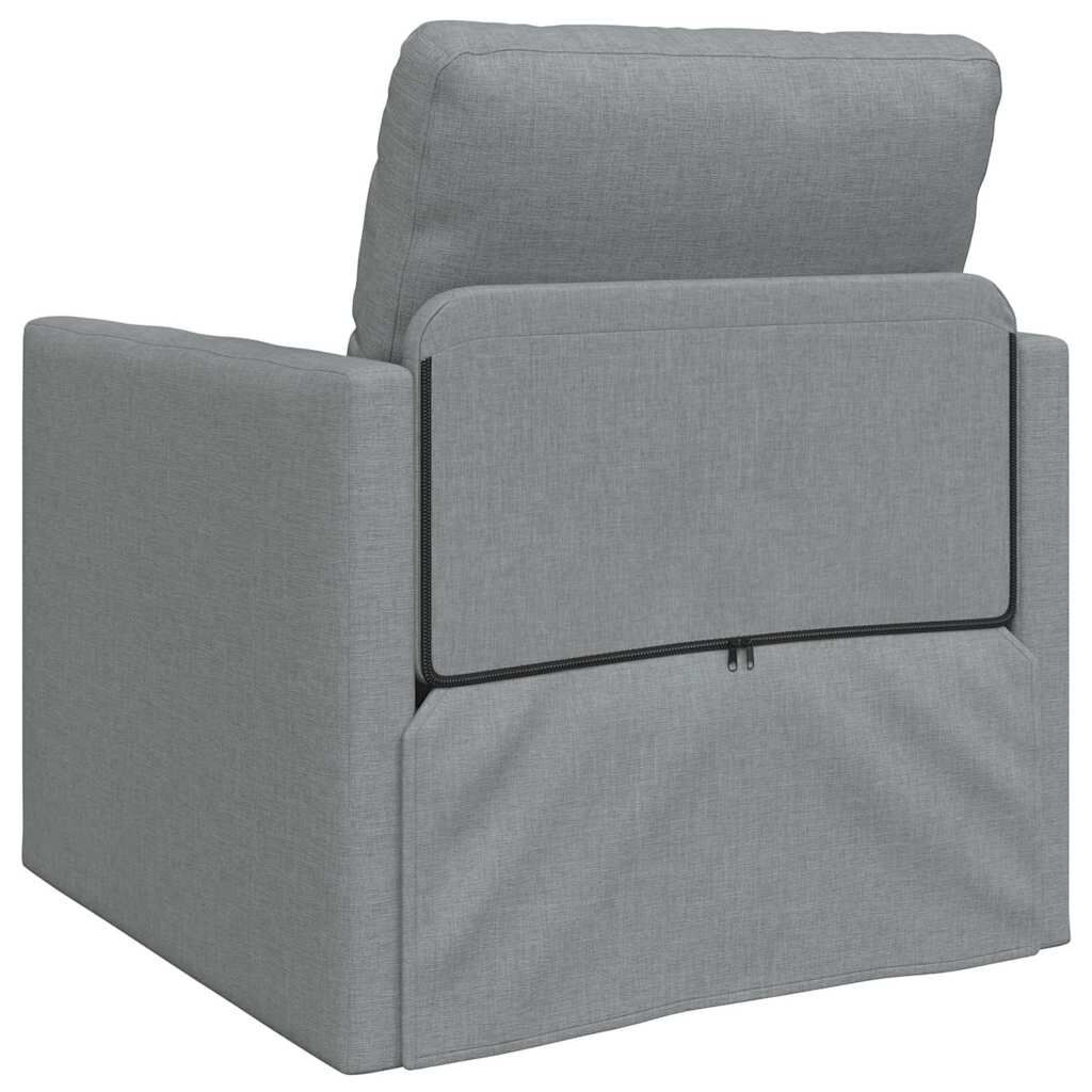 vidaXL Καναπές-Κρεβάτι Δαπέδου 2 σε 1 Αν. Γκρι 112x174x55 εκ. Ύφασμα