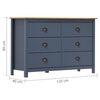vidaXL Μπουφές Hill Γκρι 125x40x80 εκ. από Μασίφ Ξύλο Πεύκου