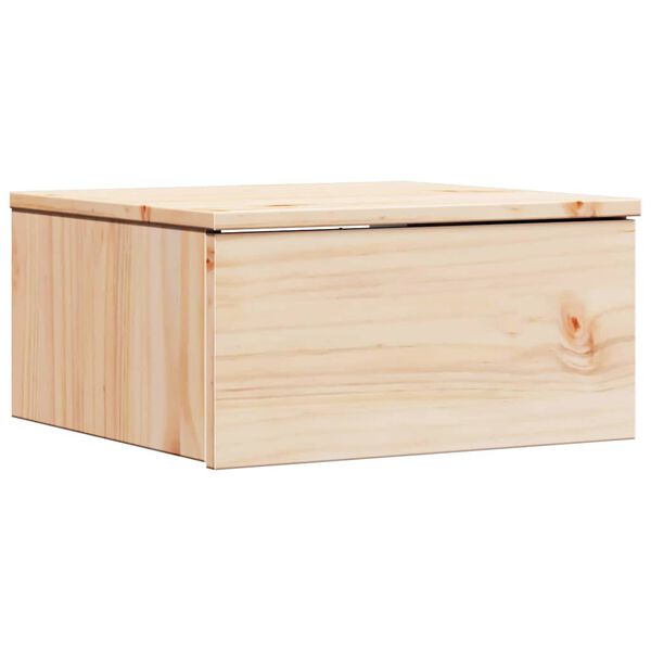 vidaXL Κομοδίνο με συρτάρι Καφέ 37 x 35 x 18.5 εκ Μασίφ ξύλο πεύκου
