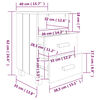 vidaXL Κομοδίνο HAMAR Καφέ Μελί 40 x 35 x 62 εκ. Μασίφ Ξύλο Πεύκου