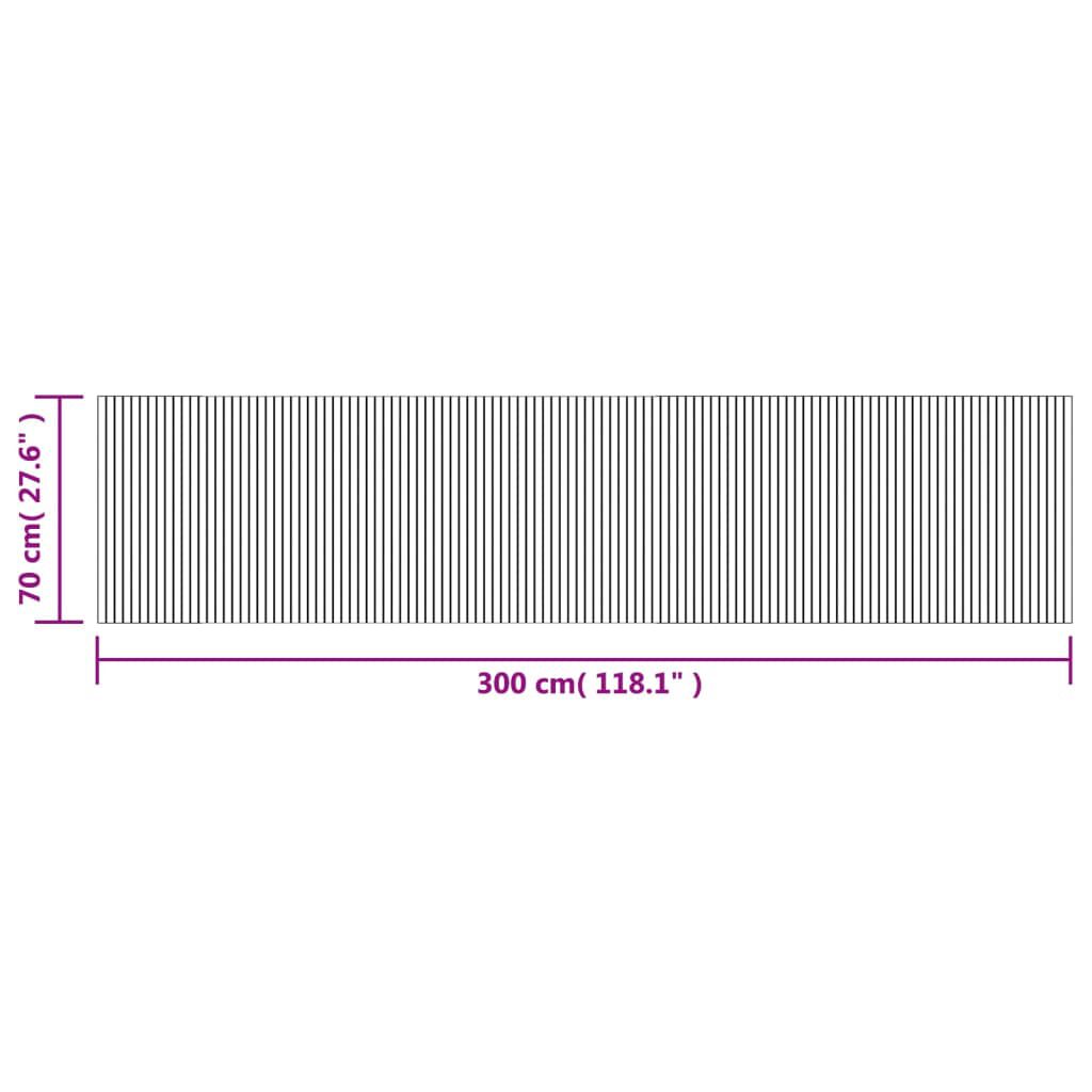 vidaXL Χαλί Ορθογώνιο Μαύρο 70 x 300 εκ. Μπαμπού