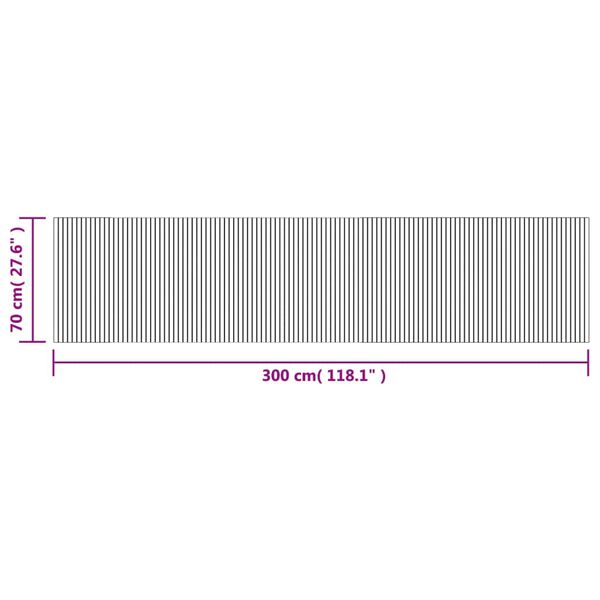 vidaXL Χαλί Ορθογώνιο Μαύρο 70 x 300 εκ. Μπαμπού