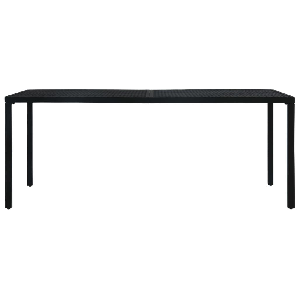 vidaXL Τραπέζι Κήπου Μαύρο 180 x 83 x 72 εκ. Ατσάλινο