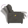 vidaXL Πολυθρόνα Μασάζ Ηλεκτρική Σκούρο Γκρι από Ύφασμα Μικροϊνών
