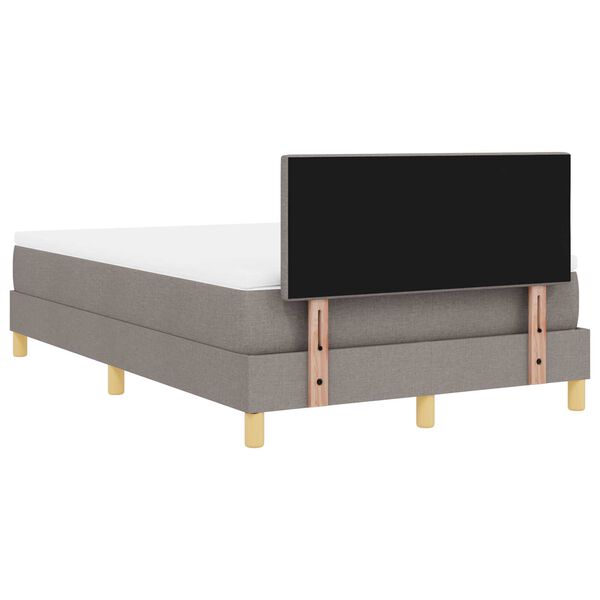 vidaXL Κρεβάτι Box Spring με Στρώμα & LED Ταπάζ 120x200 εκ. Ύφασμα