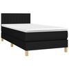 vidaXL &Kappa;&rho;&epsilon;&beta;ά&tau;&iota; Boxspring &mu;&epsilon; &Sigma;&tau;&rho;ώ&mu;&alpha; & LED &Mu;&alpha;ύ&rho;&omicron; 100x200 &epsilon;&kappa;. &Upsilon;&phi;&alpha;&sigma;&mu;ά&tau;&iota;&nu;&omicron;