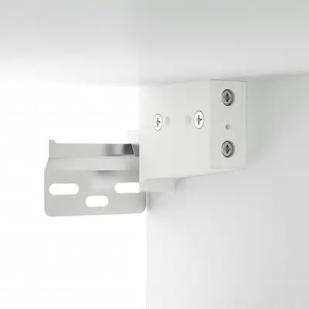 vidaXL Έπιπλο Καθρέπτη με LED Λευκό 76 x 15 x 55 εκ.