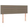 vidaXL &Kappa;&rho;&epsilon;&beta;ά&tau;&iota; Boxspring &mu;&epsilon; &Sigma;&tau;&rho;ώ&mu;&alpha; & LED Taupe 140x190 &epsilon;&kappa;. &Upsilon;&phi;&alpha;&sigma;&mu;ά&tau;&iota;&nu;&omicron;