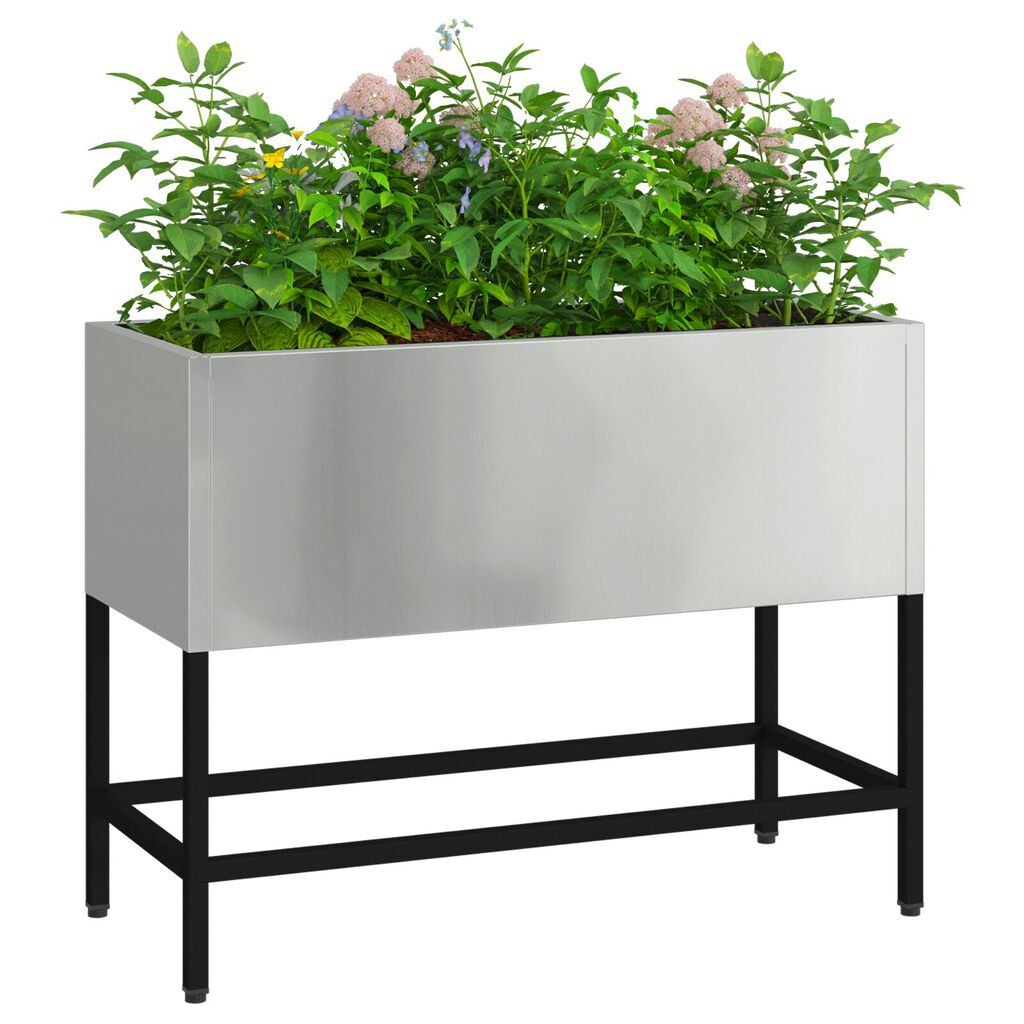 vidaXL Υψωμένος Κήπος 60x26x45 εκ Γαλβανισμένο Ατσάλι