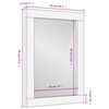 vidaXL Καθρέφτης Μπάνιου Μαύρος 50x70x2,5 εκ. Μασίφ Ξύλο Μάνγκο/Γυαλί