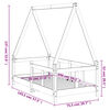 vidaXL Πλαίσιο Παιδικού Κρεβατιού 70 x 140 εκ. από Μασίφ Ξύλο Πεύκου