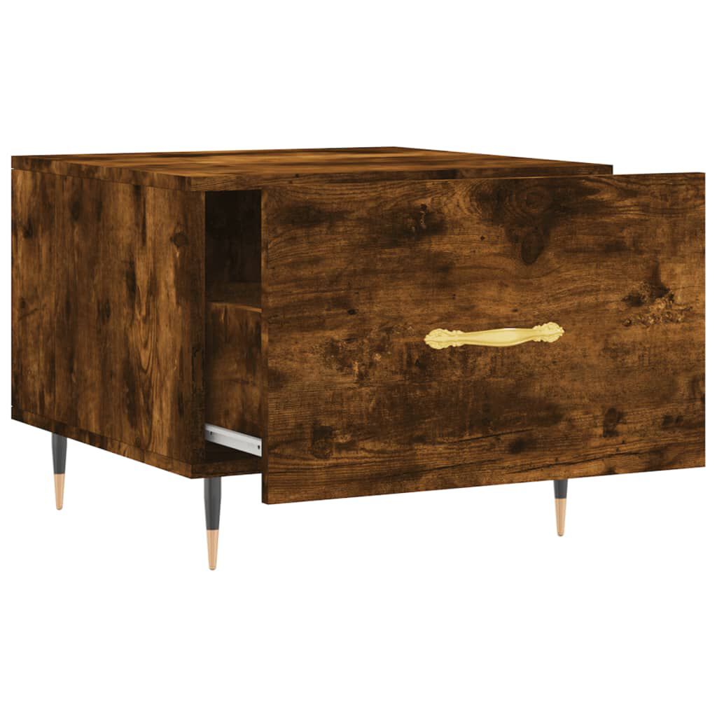 vidaXL Τραπεζάκια Σαλονιού 2 τεμ Καπνιστή Oak 50x50x40 εκ Επεξ. Ξύλο