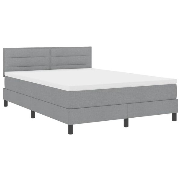 vidaXL &Kappa;&rho;&epsilon;&beta;ά&tau;&iota; box spring &mu;&epsilon; &sigma;&tau;&rho;ώ&mu;&alpha; &Alpha;&nu;&omicron;&iota;&chi;&tau;ό &gamma;&kappa;&rho;&iota; 140 x 190 cm ύ&phi;&alpha;&sigma;&mu;&alpha;