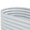 vidaXL Ζαρντινιέρα Υπερυψωμένη Ασημί 400x80x81 εκ. Γαλβανισμ. Χάλυβας