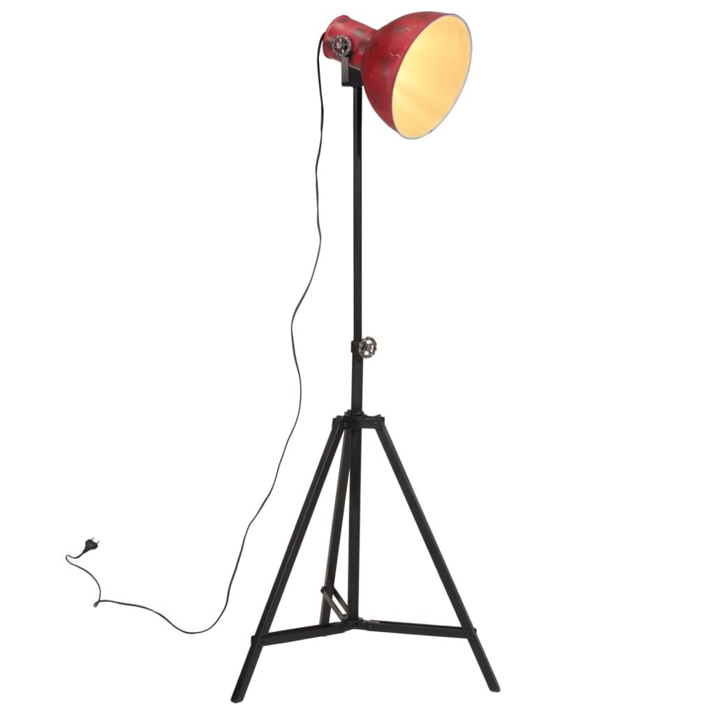 vidaXL Φωτιστικό Δαπέδου 25 W Αντικέ Κόκκινο 61x61x90/150 εκ. Ε27
