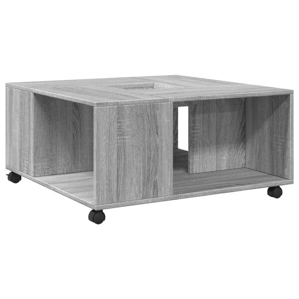 vidaXL Τραπεζάκι Σαλονιού Γκρι Sonoma 80x80x40 εκ. Επεξεργασμένο Ξύλο