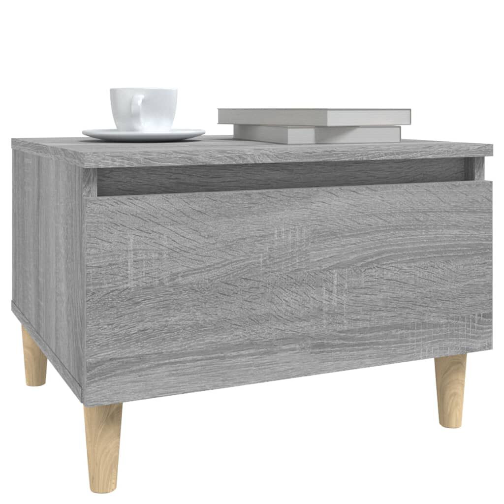 vidaXL Τραπέζι Βοηθητικό Γκρι Sonoma 50x46x35 εκ. Επεξεργασμένο Ξύλο