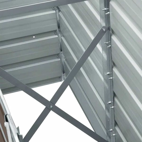 vidaXL Ζαρντινιέρα Υπερυψωμένη Καφέ 240x40x45 εκ. Γαλβανισμ. Χάλυβας